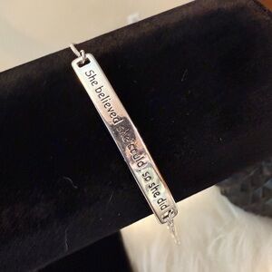 G11 Inspirational 92.5% Silver Adjustable Slide Bracelet